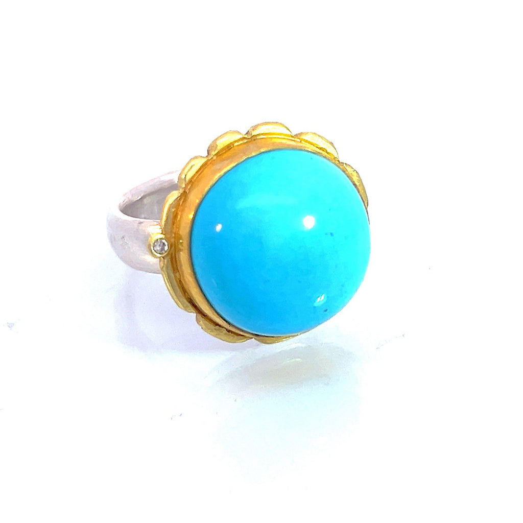 Turquoise Flower Ring