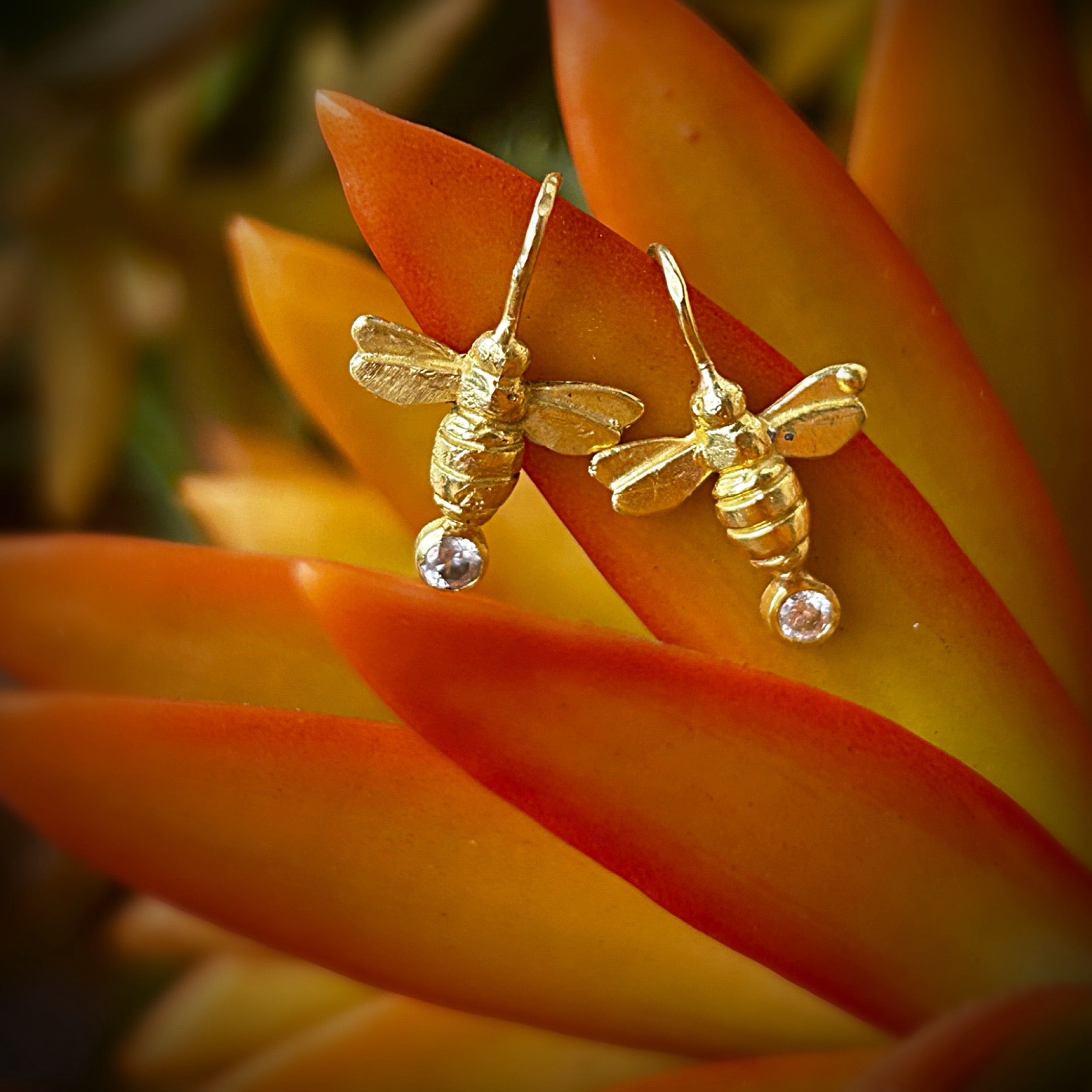 Diamond Bee Sting earrings